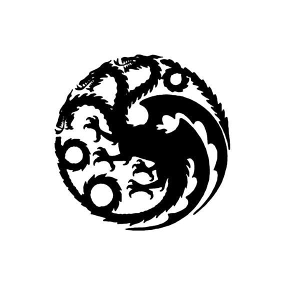 House Targaryen Dragon Logo, Game of Thrones - Die Cut Vinyl Sticker Decal