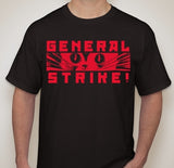 General Strike With Sabotage Cat Anarchy Worker Union May Day T-shirt