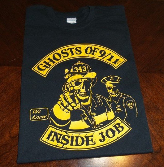 Ghosts of 911 Fireman Policeman T-shirt | Blasted Rat