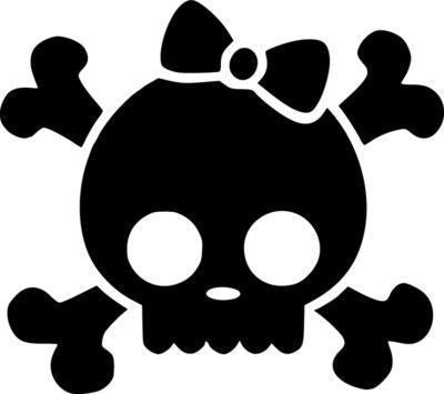 Girlie Skull JDM Racing | Die Cut Vinyl Sticker Decal | Blasted Rat