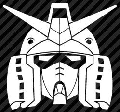 Gundam head - Die Cut Vinyl Sticker Decal