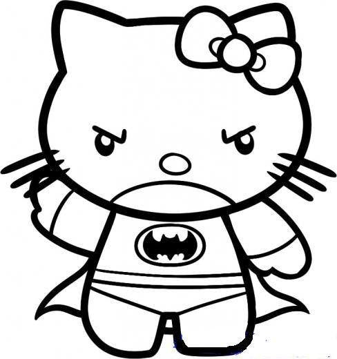 Hello Kitty Batgirl Die Cut Vinyl Sticker Decal