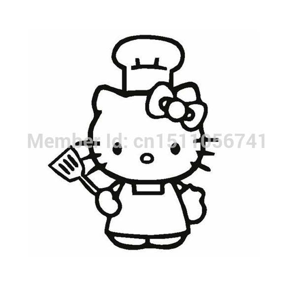 Hello Kitty Cook Die Cut Vinyl Sticker Decal