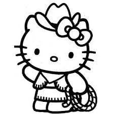 Hello Kitty Cowgirl Die Cut Vinyl Sticker Decal