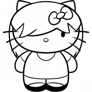 Hello Kitty Emo Die Cut Vinyl Sticker Decal