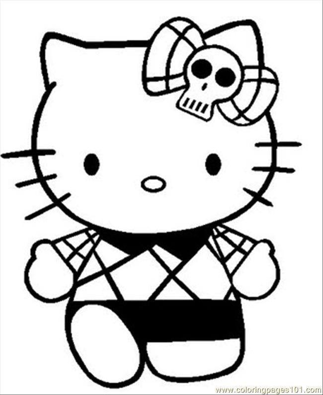 Hello Kitty With Evil Skull Die Cut Vinyl Sticker Decal
