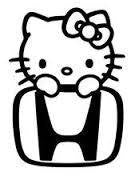 Hello Kitty Honda Die Cut Vinyl Sticker Decal