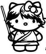 Hello Kitty Luke Skywalker Jedi Starwars Die Cut Vinyl Sticker Decal