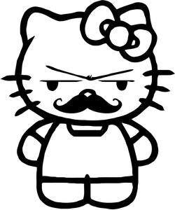 Hello Kitty Mario Die Cut Vinyl Sticker Decal