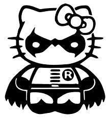 Hello Kitty Robin Batman Die Cut Vinyl Sticker Decal