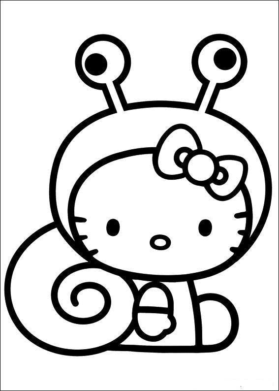 Hello Kitty Snail Die Cut Vinyl Sticker Decal