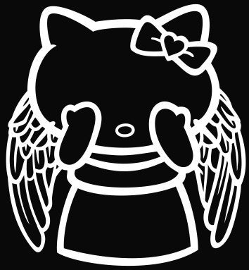 Hello Kitty Doctor Who Weeping Angel Die Cut Vinyl Decal Sticker