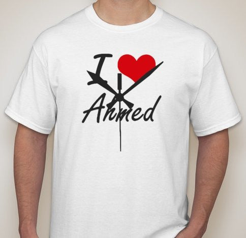 #StandWithAhmed I Love Ahmed Clock T-shirt | Blasted Rat