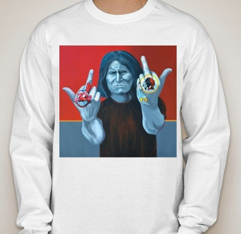 American Native Indian Fuck Your Mascots Long Sleeve T-shirt | Blasted Rat