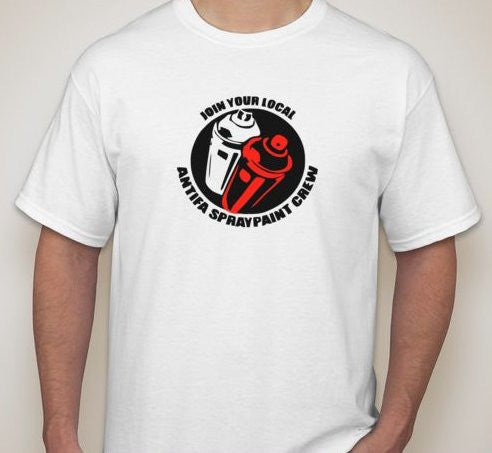 Join Your Local Antifa Spraypaint Crew T-shirt | Blasted Rat