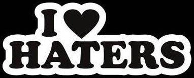 I Love Haters JDM Racing | Die Cut Vinyl Sticker Decal | Blasted Rat