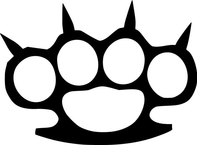 Spike Brass Knuckles JDM Racing | Die Cut Vinyl Sticker Decal | Blasted Rat