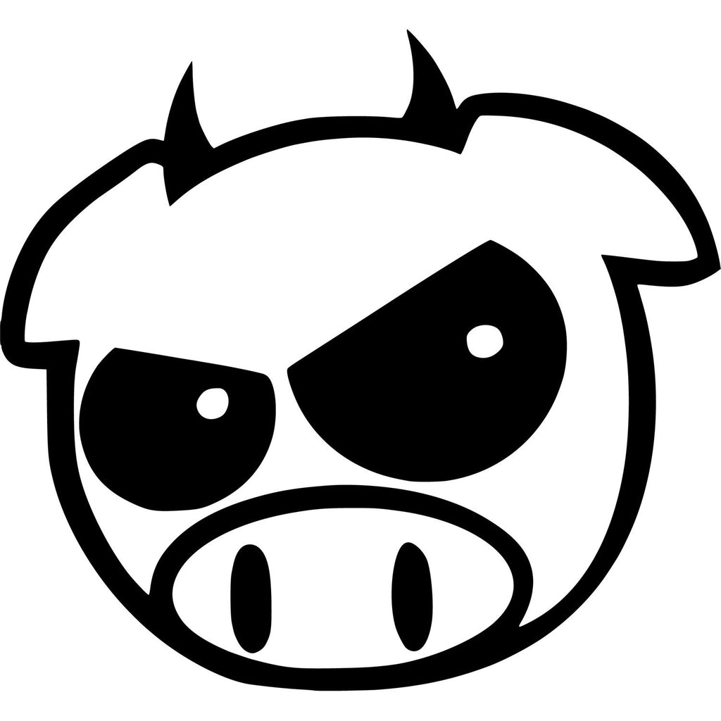 Devil Horns Pig JDM Racing | Die Cut Vinyl Sticker Decal | Blasted Rat