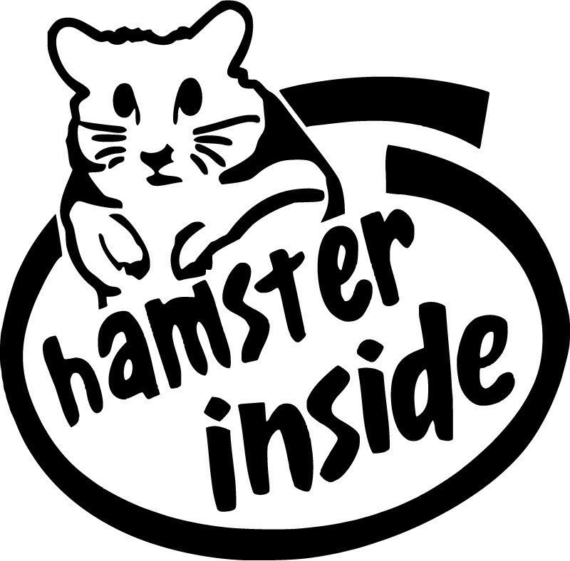 JDM Hamster Inside JDM Racing | Die Cut Vinyl Sticker Decal | Blasted Rat