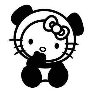 Hello Kitty Panda JDM Racing | Die Cut Vinyl Sticker Decal | Blasted Rat