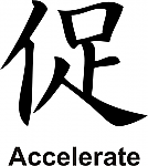 Accelerate Kanji JDM Racing Variation | Die Cut Vinyl Sticker Decal | Blasted Rat