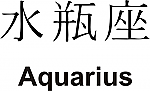 Aquarius Kanji JDM Racing | Die Cut Vinyl Sticker Decal | Blasted Rat