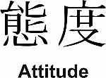 Attitude Kanji JDM Racing | Die Cut Vinyl Sticker Decal | Blasted Rat