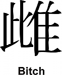 Bitch Kanji JDM Racing | Die Cut Vinyl Sticker Decal | Blasted Rat