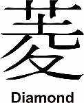 Diamond Kanji JDM Racing | Die Cut Vinyl Sticker Decal | Blasted Rat