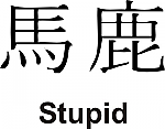 Stupid Kanji JDM Racing | Die Cut Vinyl Sticker Decal | Blasted Rat