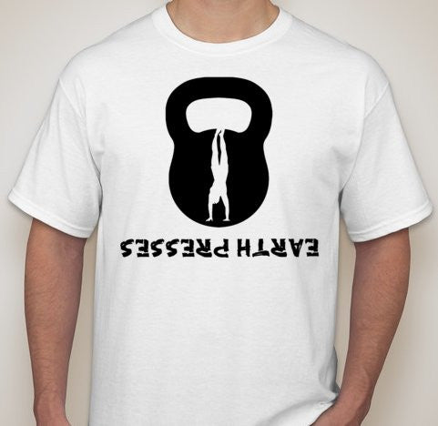 Kettlebell Hand Stand Push Up Gym Crossfit MMA Earth Presses T-shirt | Blasted Rat