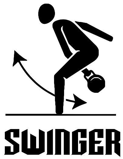 Kettlebell Swinger Instruction Crossfit MMA |  Die Cut Vinyl Sticker Decal