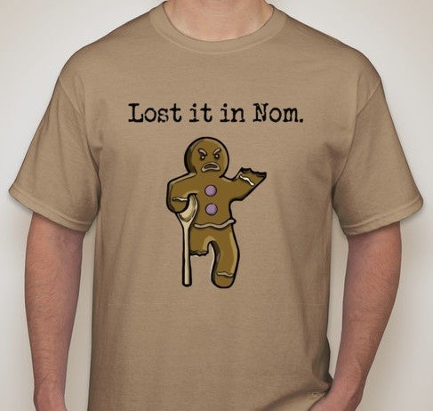 Gingerbread Man Lost it in Nom T-shirt | Blasted Rat
