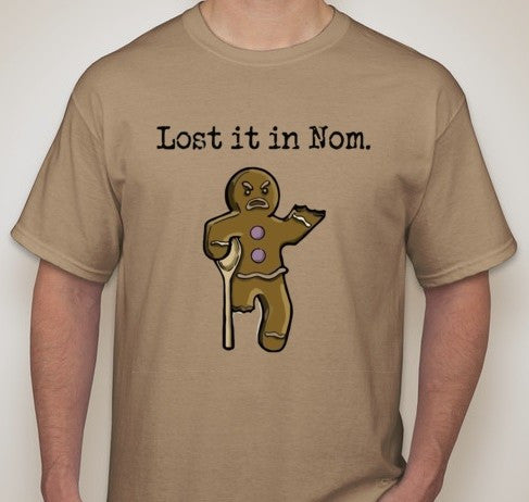 Gingerbread Man Lost it in Nom T-shirt | Blasted Rat