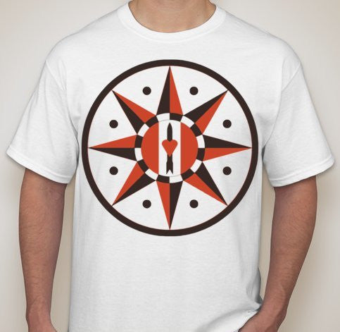 Love And Rockets Red Black Compass T-shirt | Blasted Rat