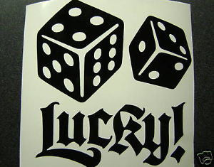 Lucky 7 Dice  - Die Cut Vinyl Sticker Decal
