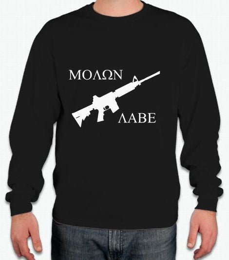 Molon Labe AR15 Long Sleeve T-shirt | Blasted Rat