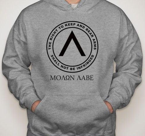 Molon Labe Right To Bear Arms Hoodie | Blasted Rat