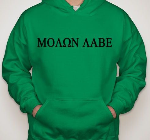 Molon Labe Text Hoodie | Blasted Rat
