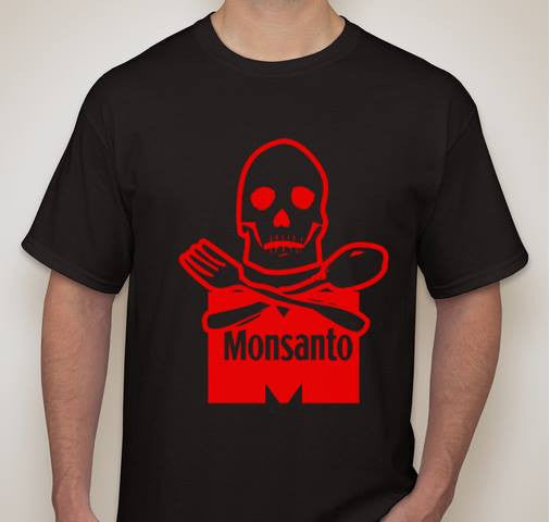 Monsanto Skull Red Art T-shirt | Blasted Rat