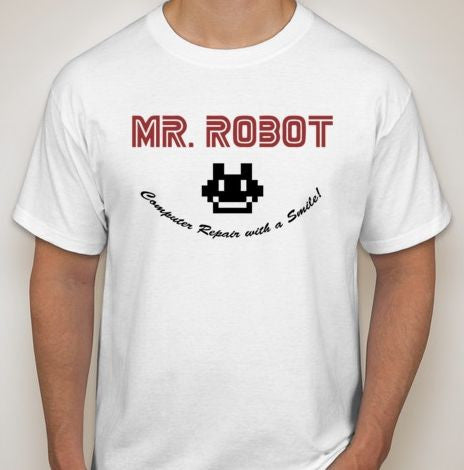 Mr Robot Computer Repair With A Smile TV Show T-shirt