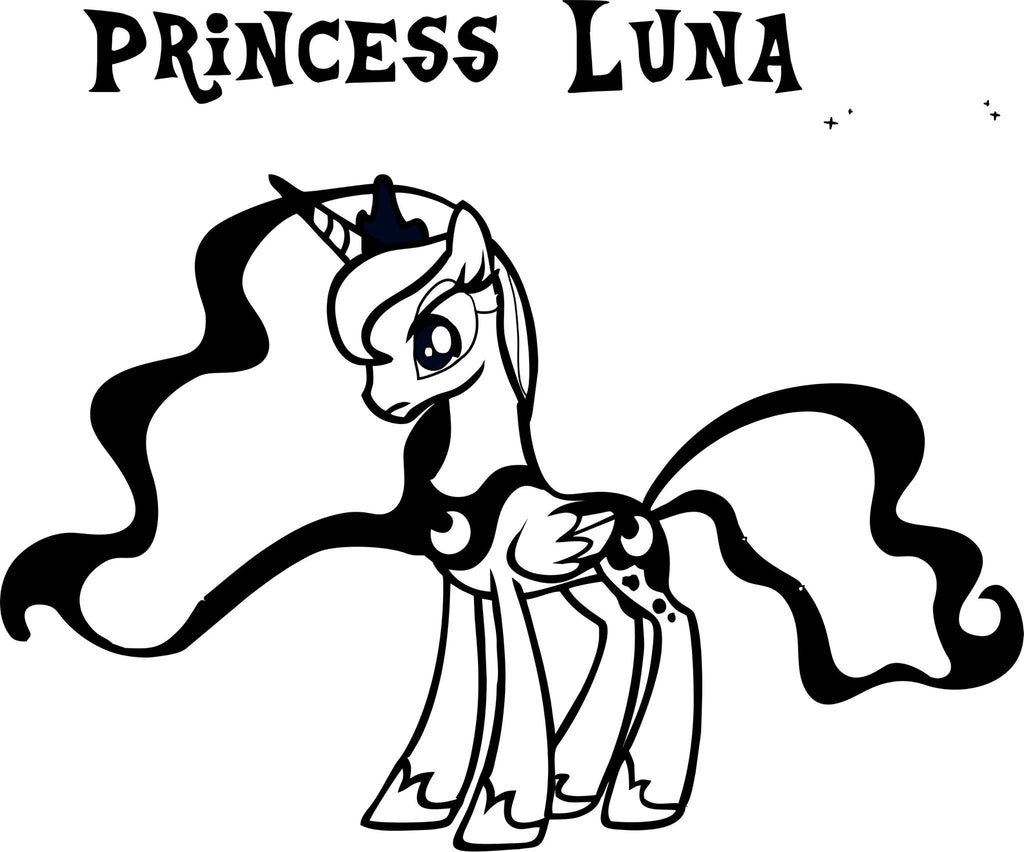 My Little Pony Princess Luna Die Cut Vinyl Sticker Decal