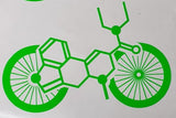 Psychadelic Bike Bicycle decal LSD DMT Mushroom Fans Neon Green