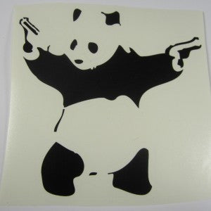 Banksy Shooting Panda | Die Cut Vinyl Sticker Decal | Blasted Rat