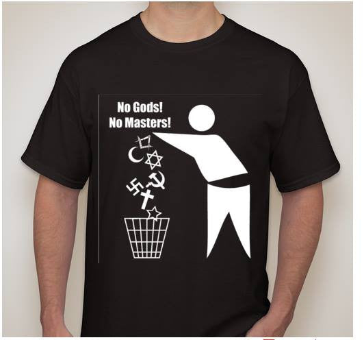 No Gods No Masters Anarchy Trash Religions Atheist T-shirt
