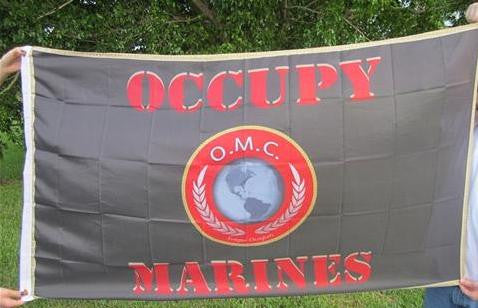 Occupy Marines USMC Large Flag Red Print 5x3 feet