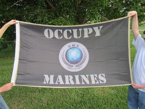 Occupy Marines USMC Large Flag 5x3 feet