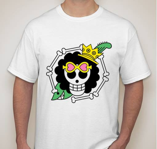 One Piece Anime Brook Jolly Roger Pirate Flag T-shirt | Blasted Rat