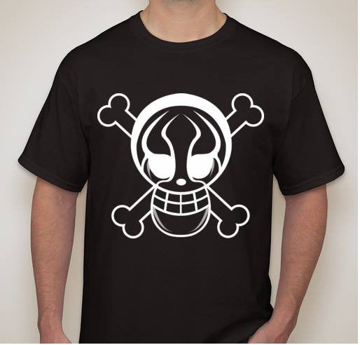 One Piece Anime Skull JOLLY ROGER Pirate Flag T-shirt | Blasted Rat