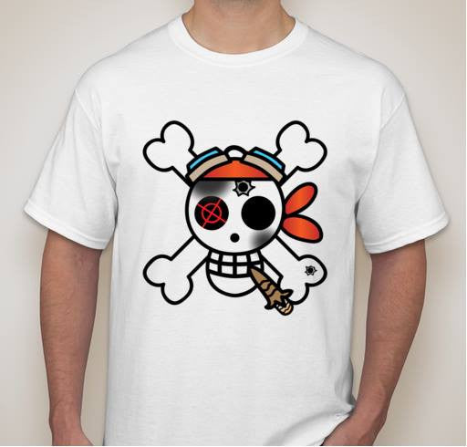 One Piece Anime Skull With Cigar Jolly Roger Pirate Flag T-shirt | Blasted Rat